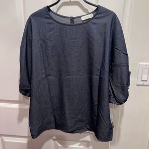 Chic Dark Blue Women's Blouse